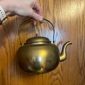 Vintage Brass Teapot with Handle
